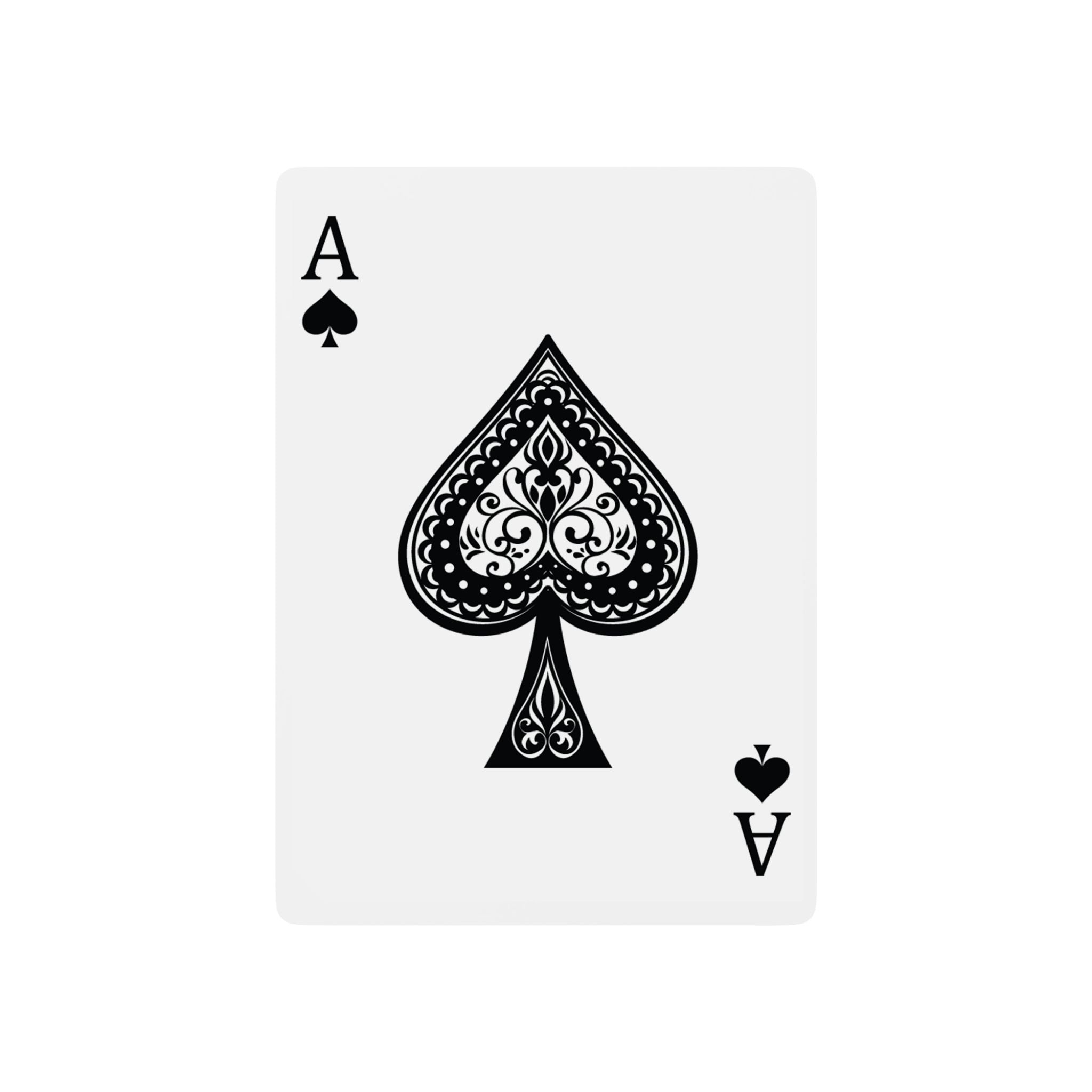 Classic Poker Playing Cards — Decorative Ace of Spades Deck