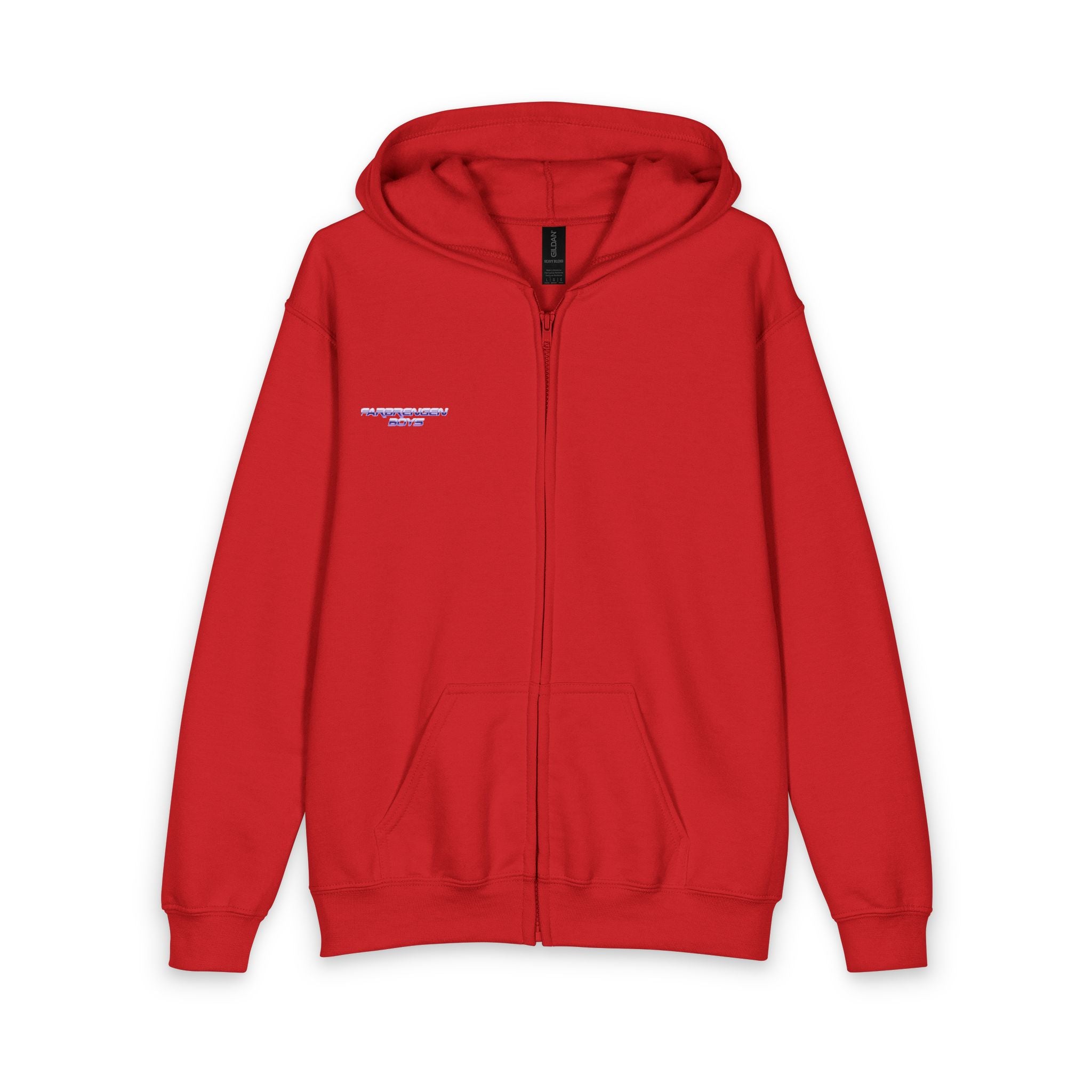 Youth Zip Hoodie with 'Breathe In, Breathe Out' Calm Gradient Pocket Design